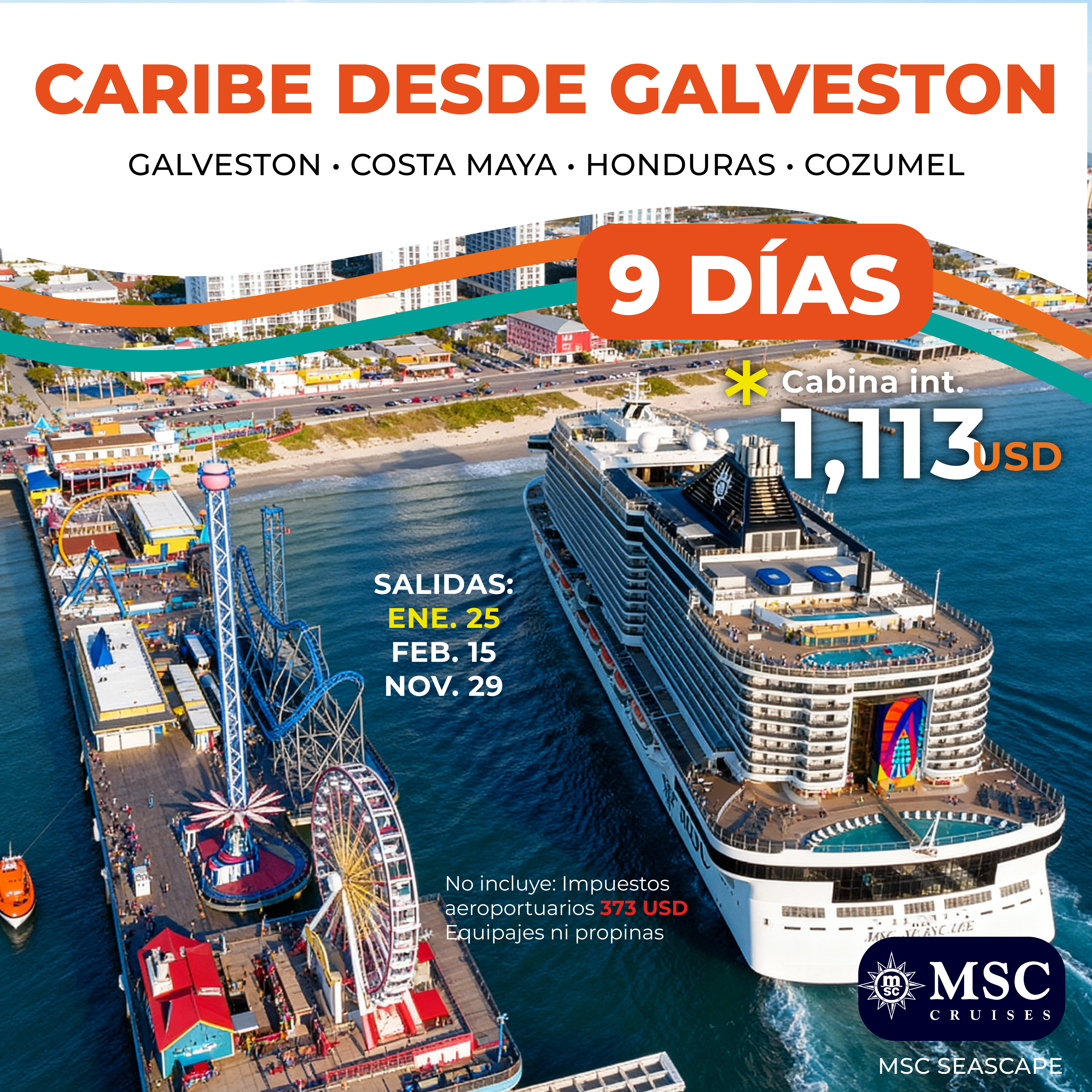 Caribe desde Galveston